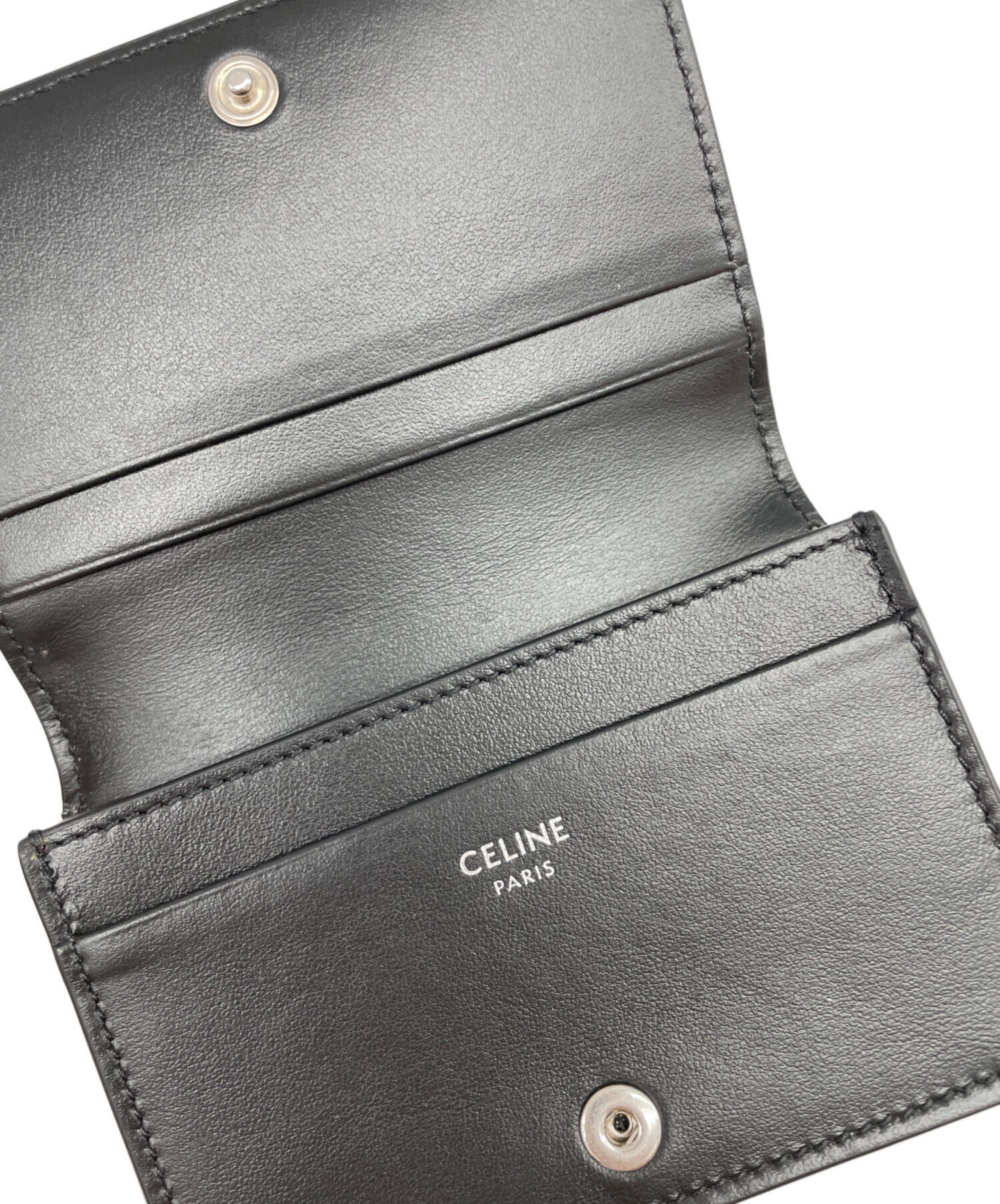 中古・古着通販】CELINE (セリーヌ) 名刺入れ ブラック×ブラウン
