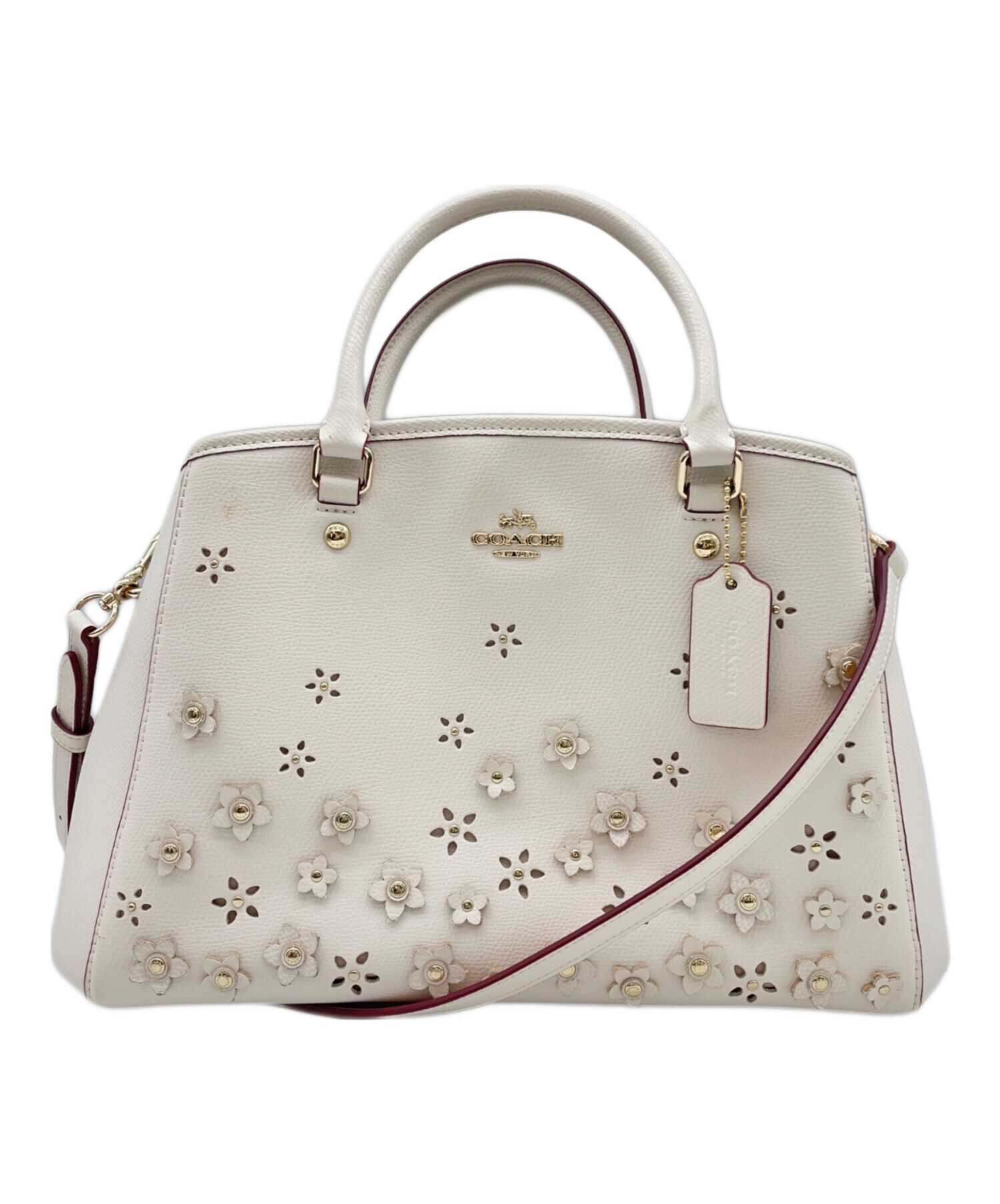 中古・古着通販】COACH (コーチ) 2WAYバッグ ホワイト｜ブランド・古着 