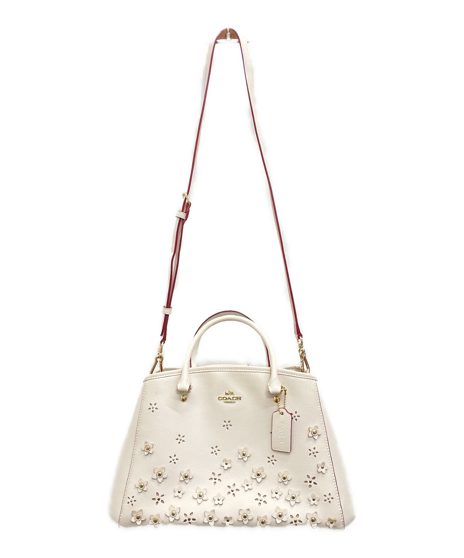 中古・古着通販】COACH (コーチ) 2WAYバッグ ホワイト｜ブランド・古着 