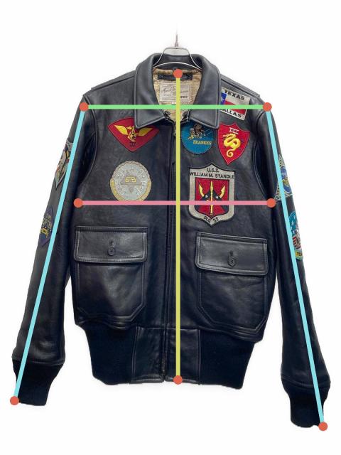 中古・古着通販】AVIREX (アヴィレックス) レザージャケット ブラック