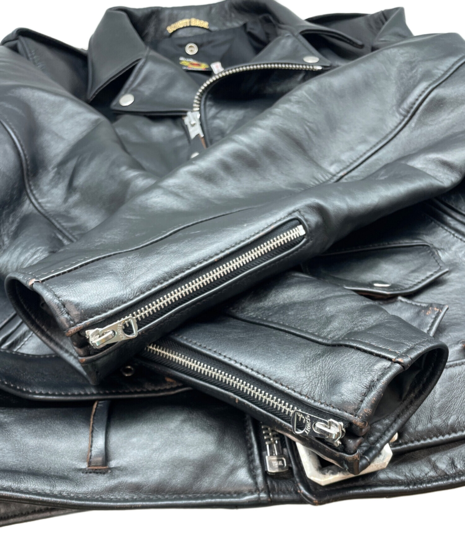 中古・古着通販】Schott (ショット) ライダースジャケット ブラック