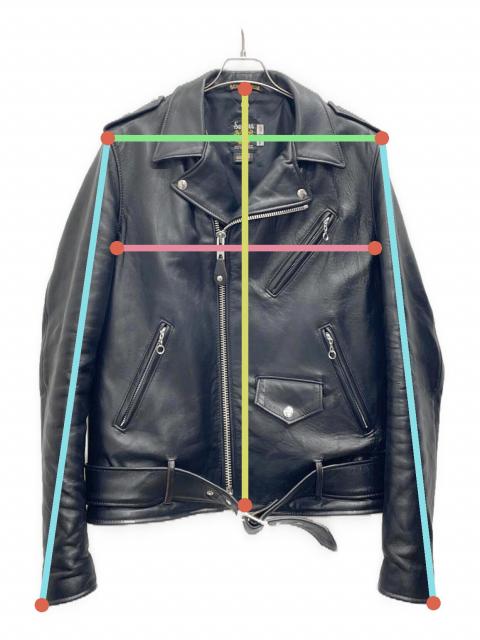 schott ビンテージレザージャケット ブラック サイズ42 中古・古着通販】Schott (ショット) ライダースジャケット ブラック