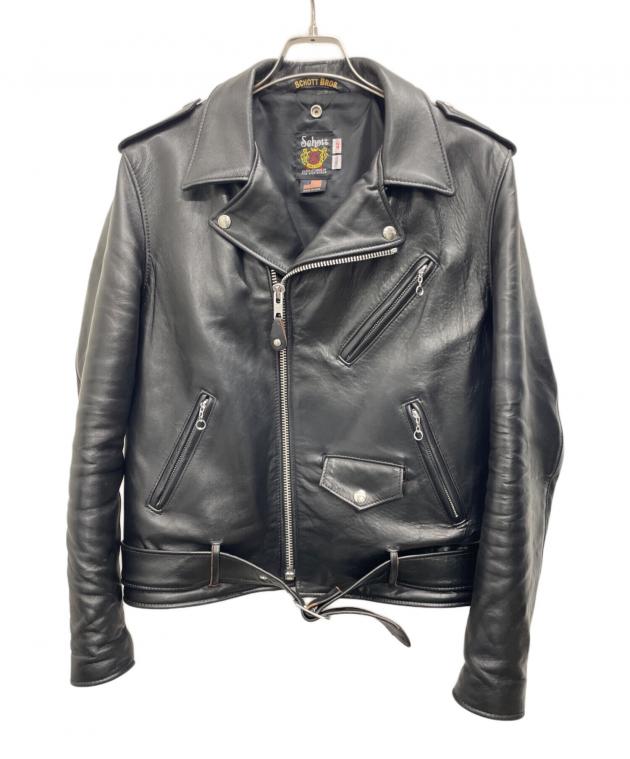 メンズ　Schott 黒　革ジャン　42 中古・古着通販】Schott (ショット) ライダースジャケット