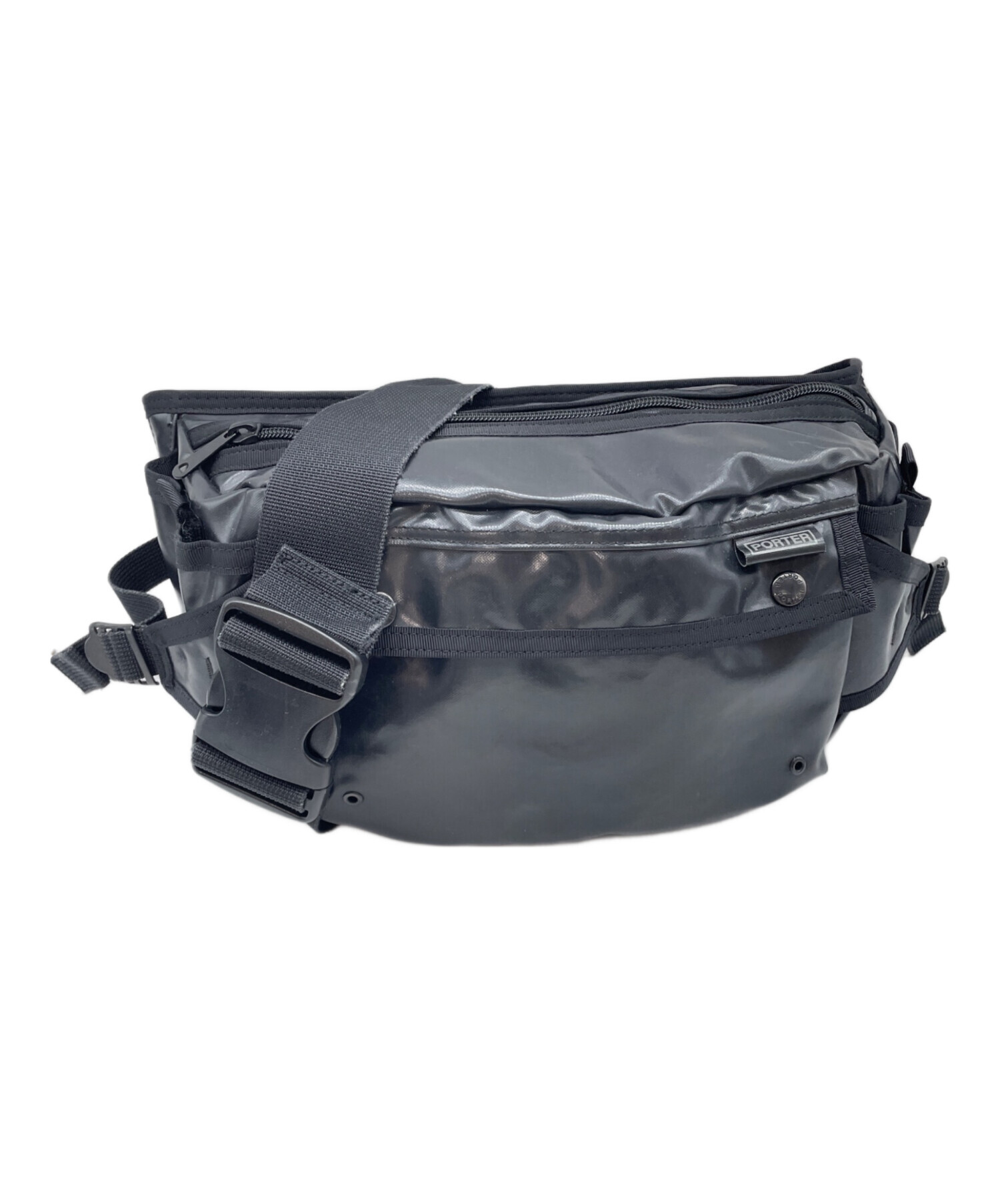 中古・古着通販】PORTER (ポーター) ウエストバッグ ブラック 