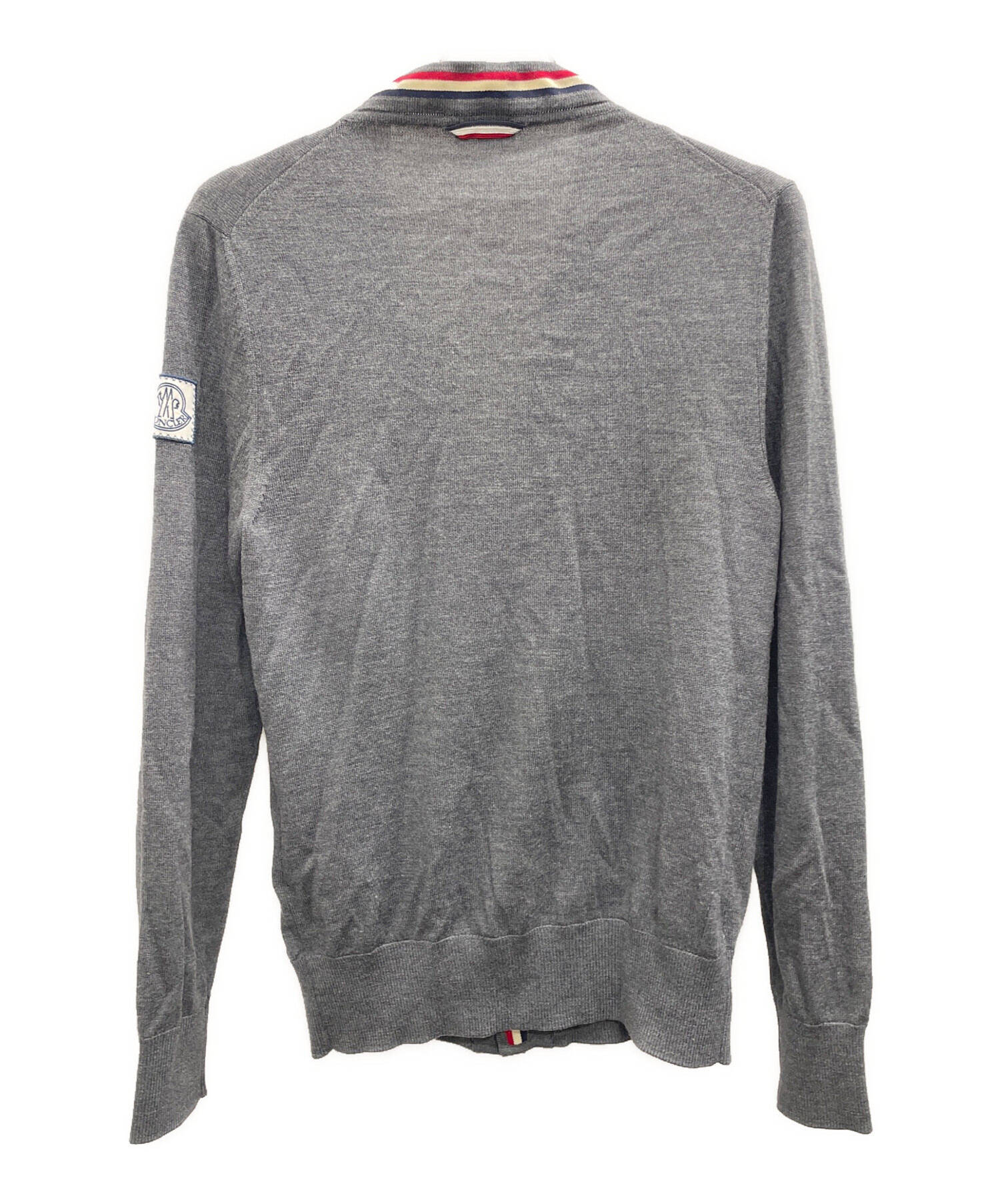 中古・古着通販】MONCLER (モンクレール) ニットカーディガン グレー