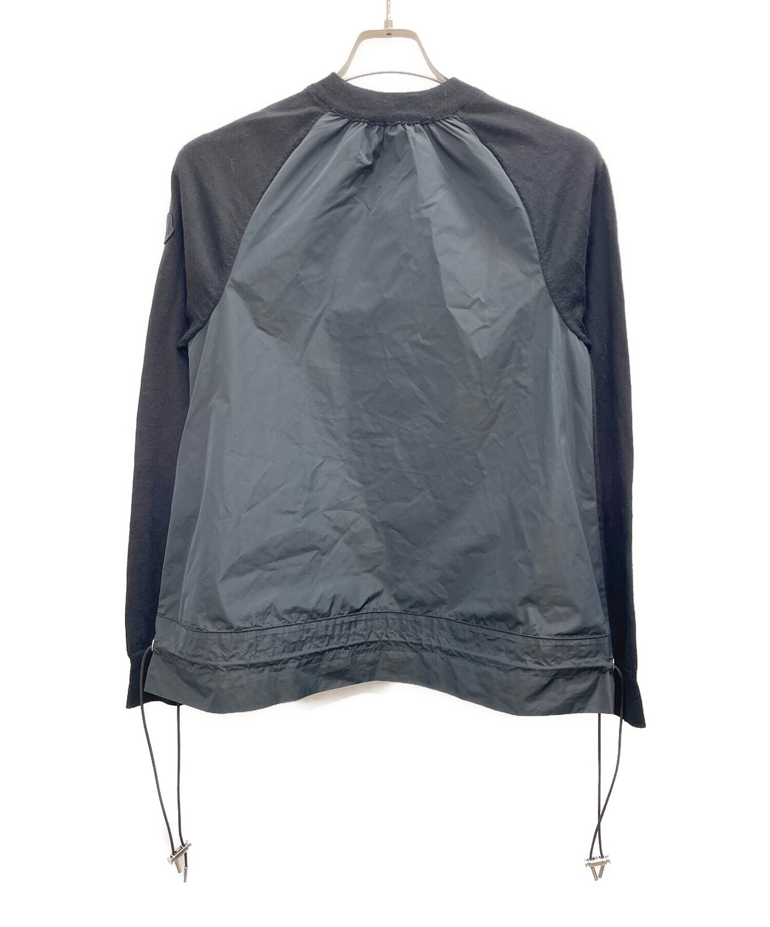 【希少】 モンクレール ドッキングニット ストライプシャツ 異素材切替 マグニア 希少】 モンクレール ドッキングニット ストライプシャツ 異素材切替