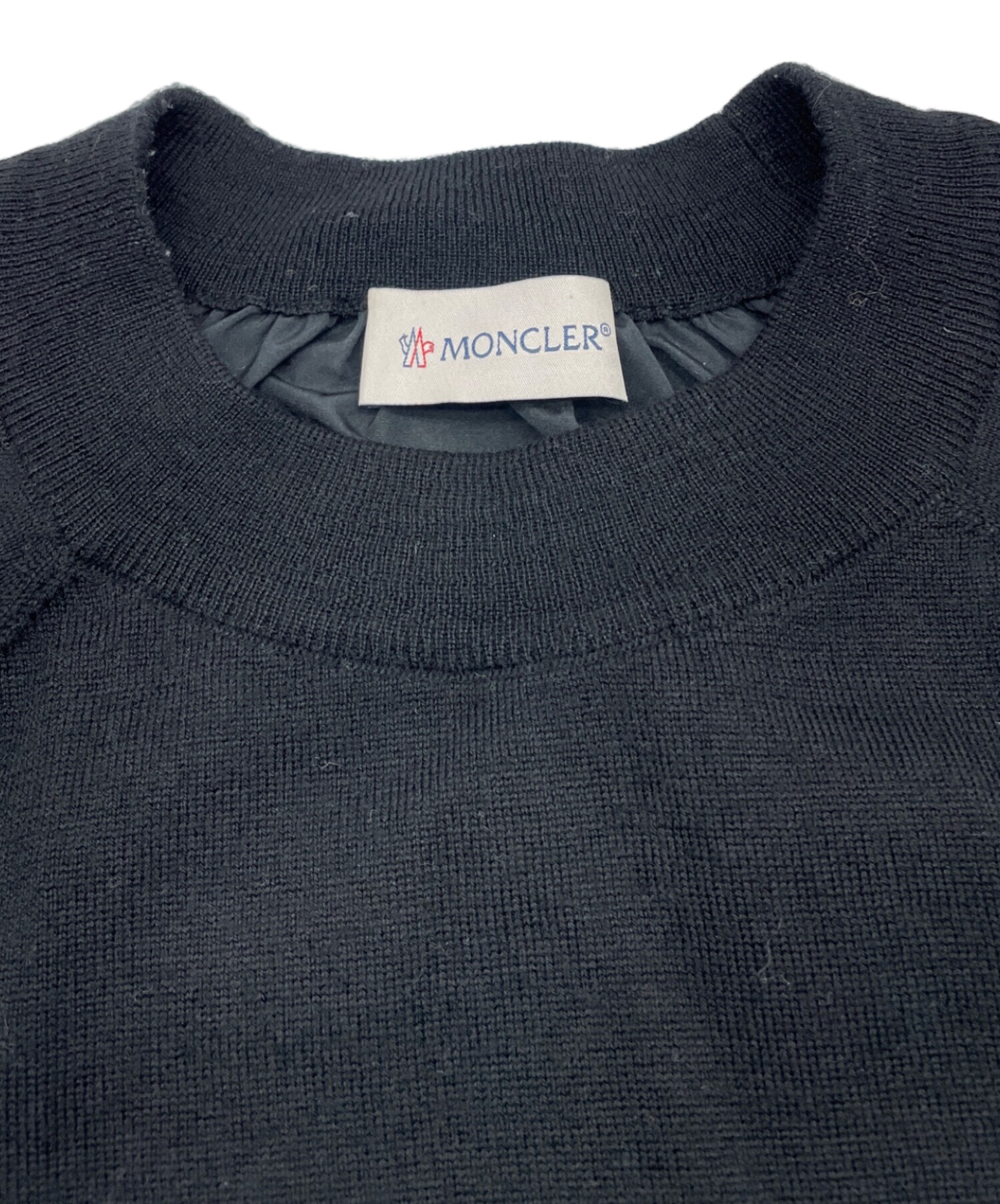中古・古着通販】MONCLER (モンクレール) 切替ニット ブラック サイズ