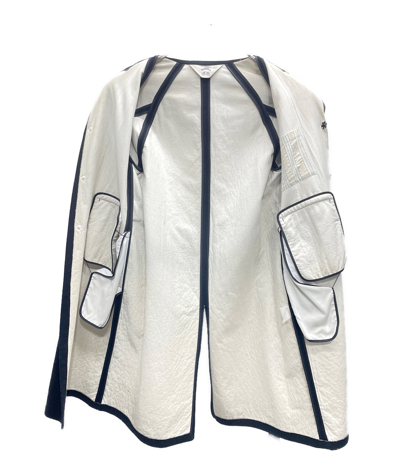 中古・古着通販】SUNSEA (サンシー) コート ブラック サイズ:SIZE 2