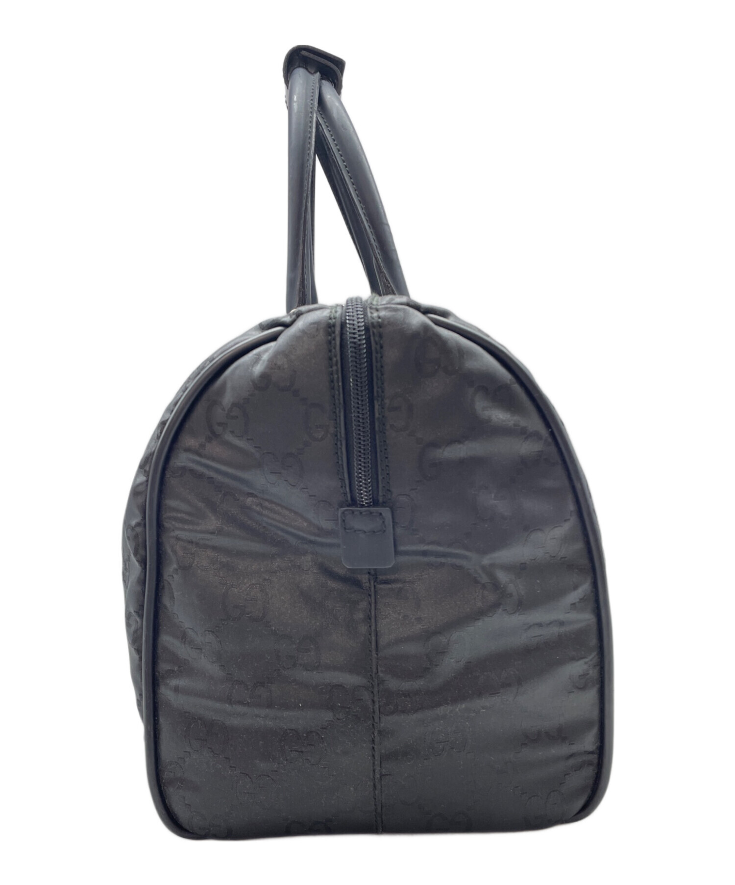 【未使用級】GUCCI グッチ ボストンバッグ オールレザー 黒 ブラック 中古・古着通販】GUCCI (グッチ) ボストンバッグ ブラック｜ブランド