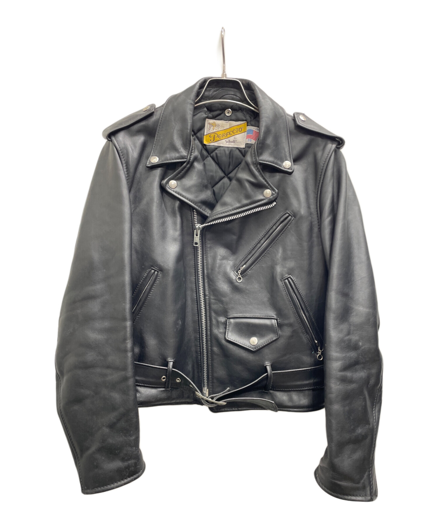 中古・古着通販】Schott (ショット) ライダースジャケット ブラック