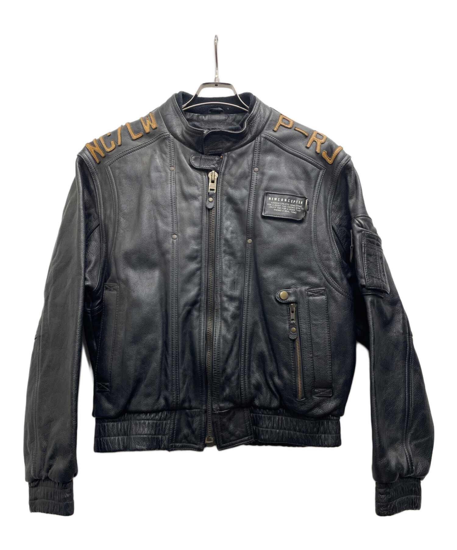 中古・古着通販】KADOYA (カドヤ) レザーライダースジャケット