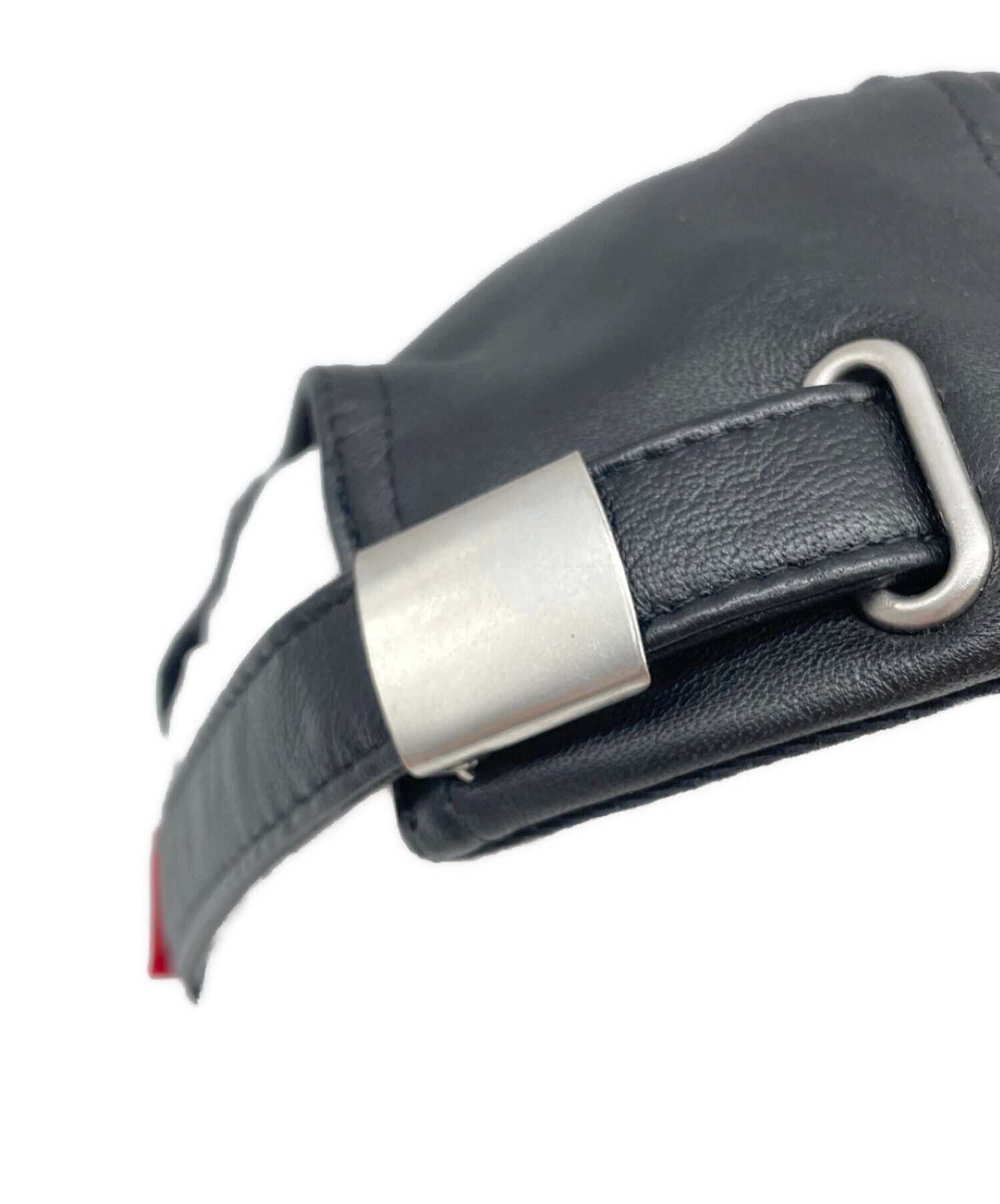 中古・古着通販】DIESEL (ディーゼル) レザーキャップ ブラック