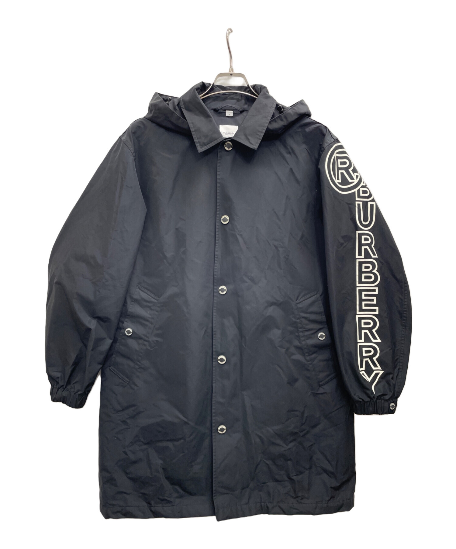 中古・古着通販】BURBERRY (バーバリー) ナイロンコート ブラック