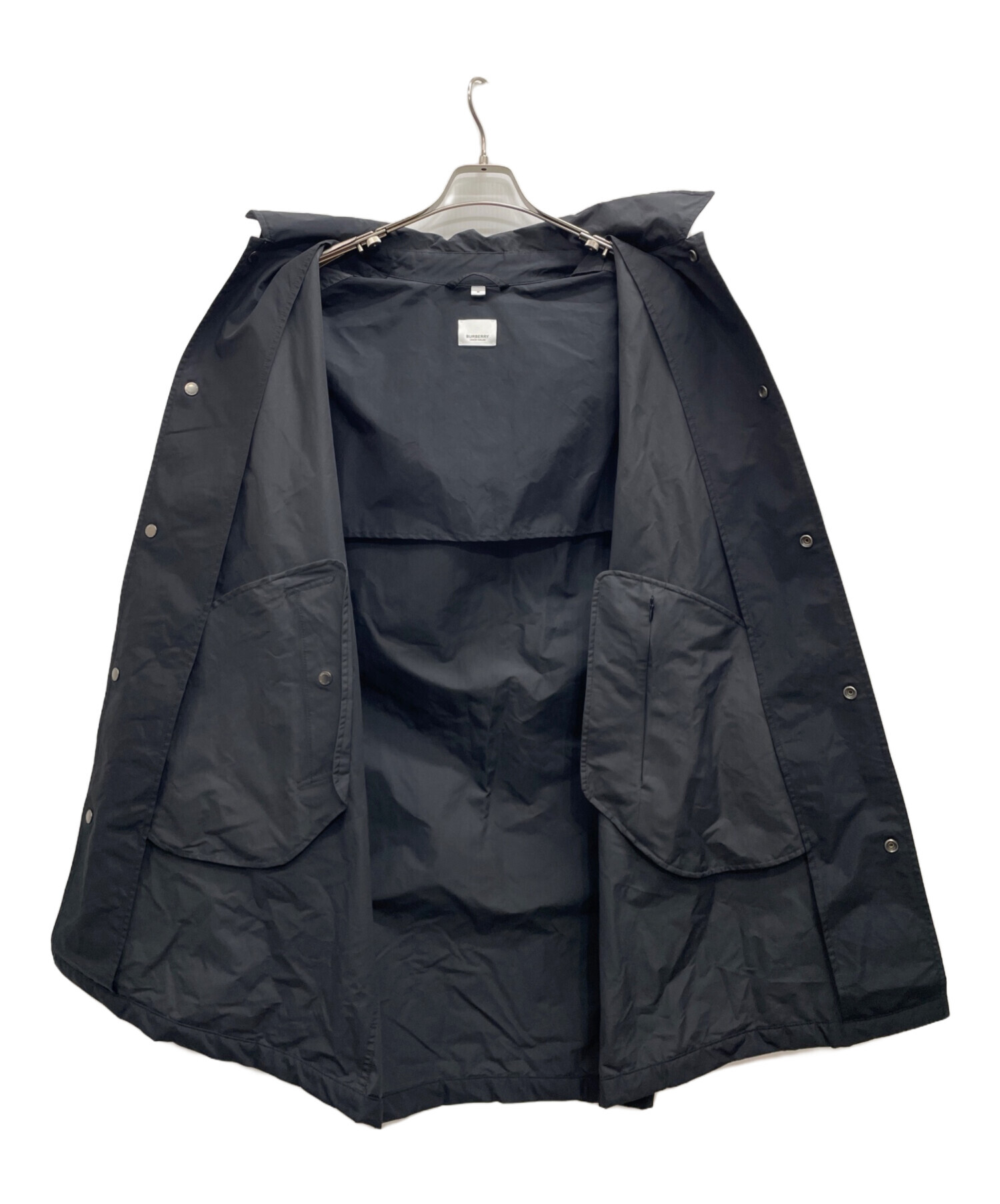 中古・古着通販】BURBERRY (バーバリー) ナイロンコート ブラック