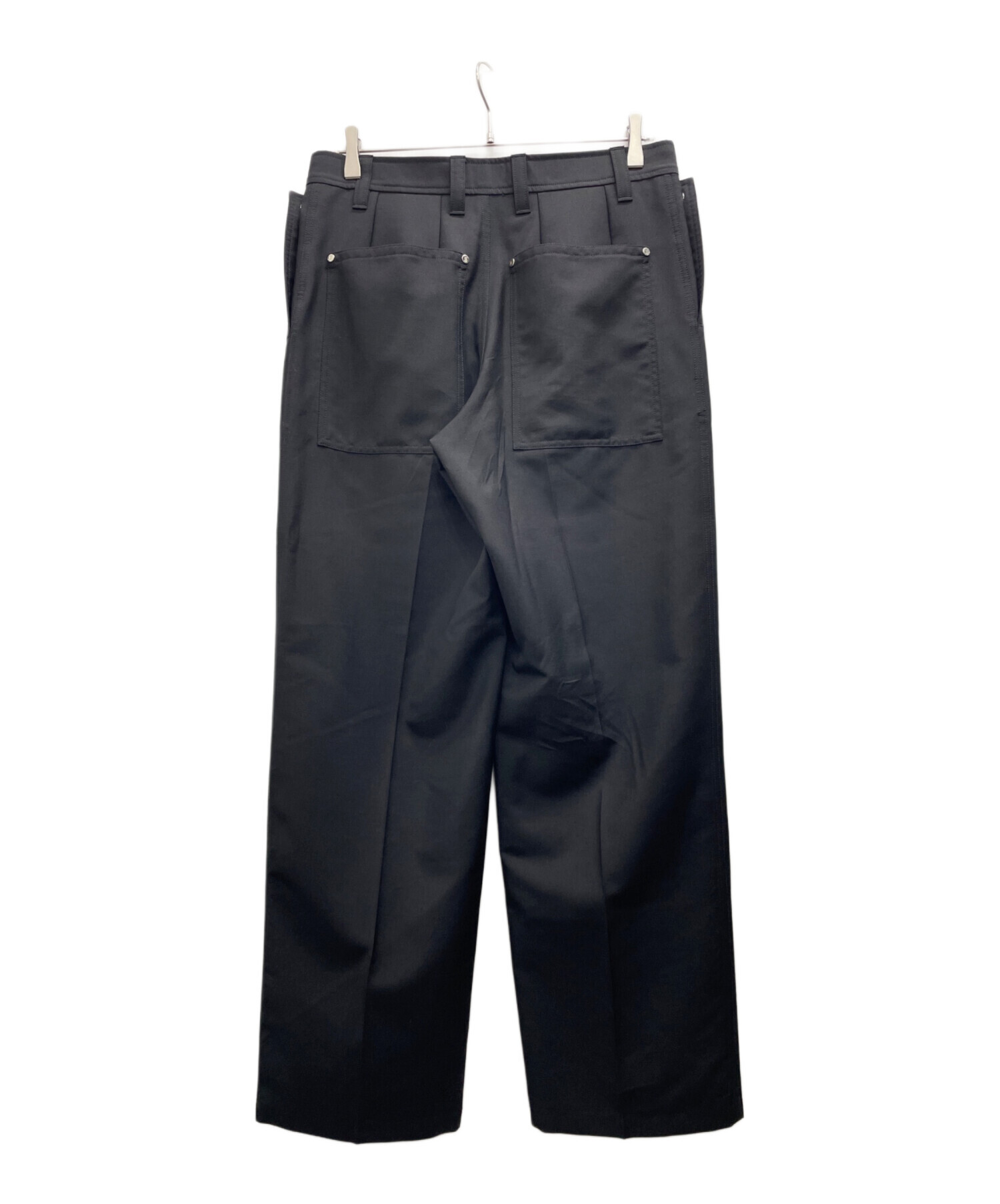 中古・古着通販】BURBERRY (バーバリー) スラックス ブラック サイズ