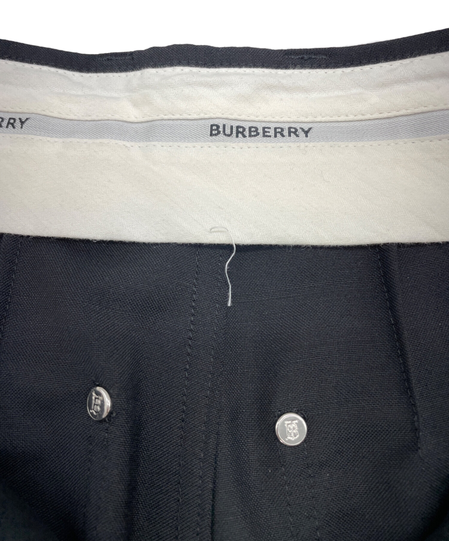 中古・古着通販】BURBERRY (バーバリー) スラックス ブラック サイズ