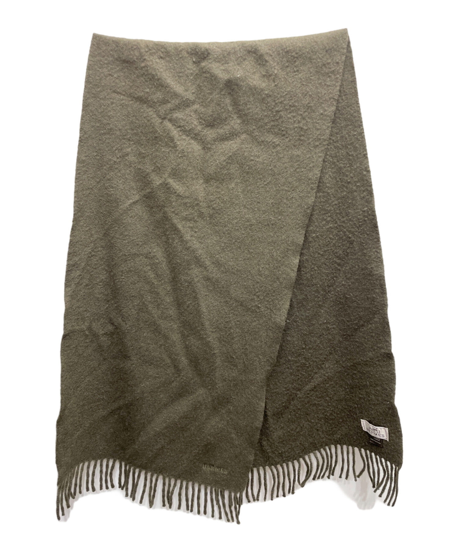 HERMES マフラー　中古 中古・古着通販】HERMES (エルメス) マフラー オリーブ｜ブランド