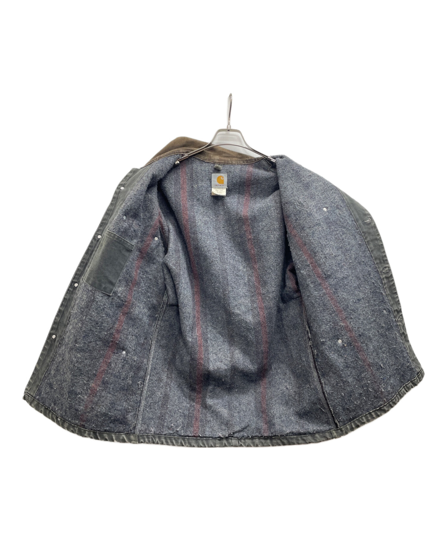 Carhartt グレー カバーオール Sサイズ 中古・古着通販】CarHartt (カーハート) カバーオール グレー×ブラウン