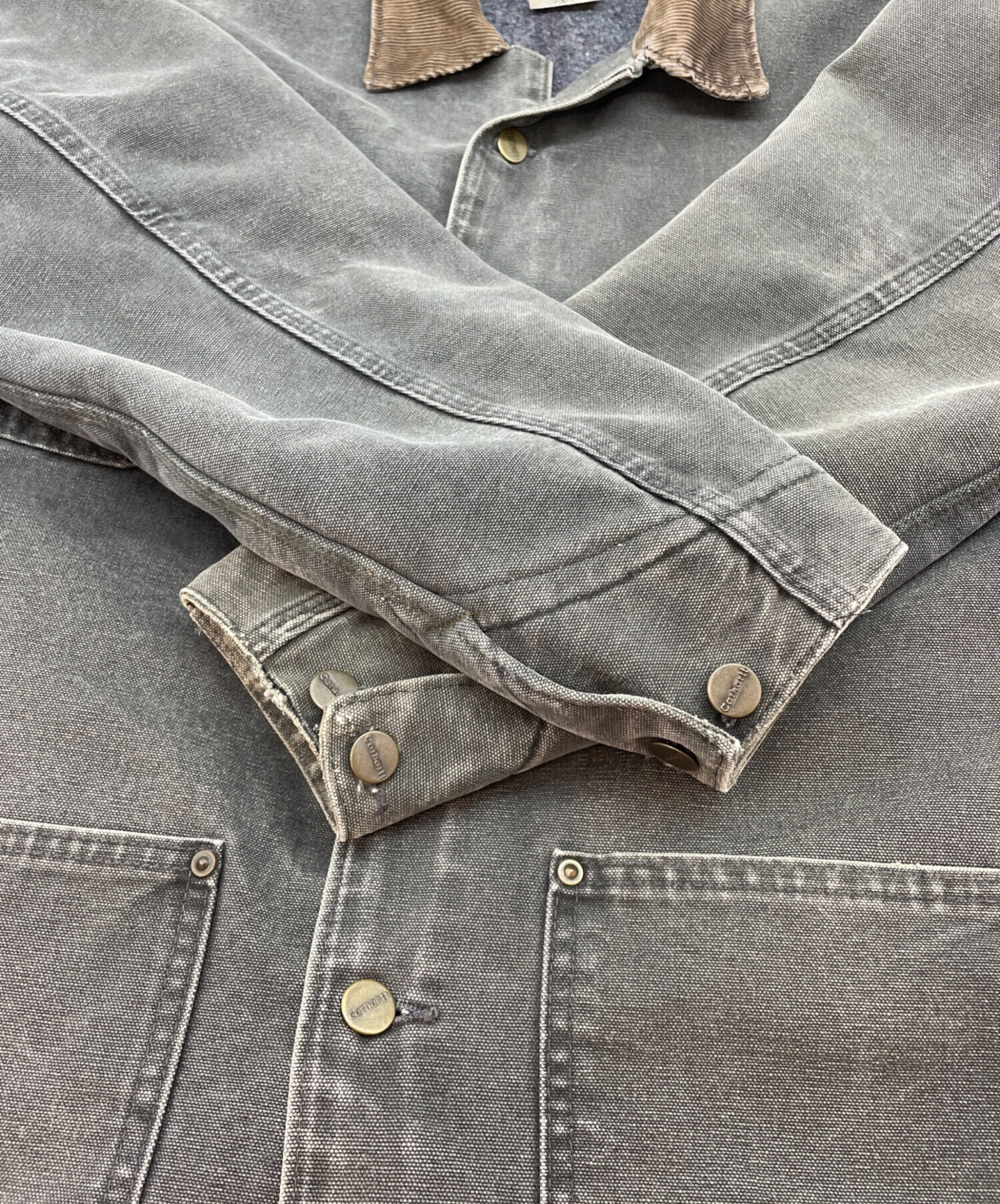 中古・古着通販】CarHartt (カーハート) カバーオール グレー×ブラウン