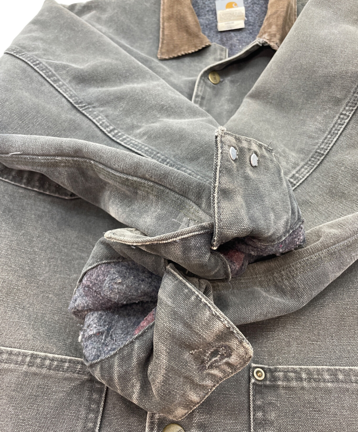 中古・古着通販】CarHartt (カーハート) カバーオール グレー×ブラウン