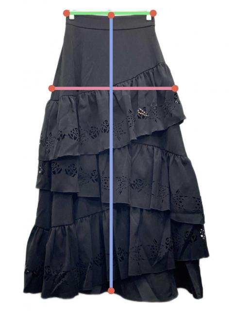中古・古着通販】HARE (ハレ) Ado (アド) LASER CUT TIERED SKIRT