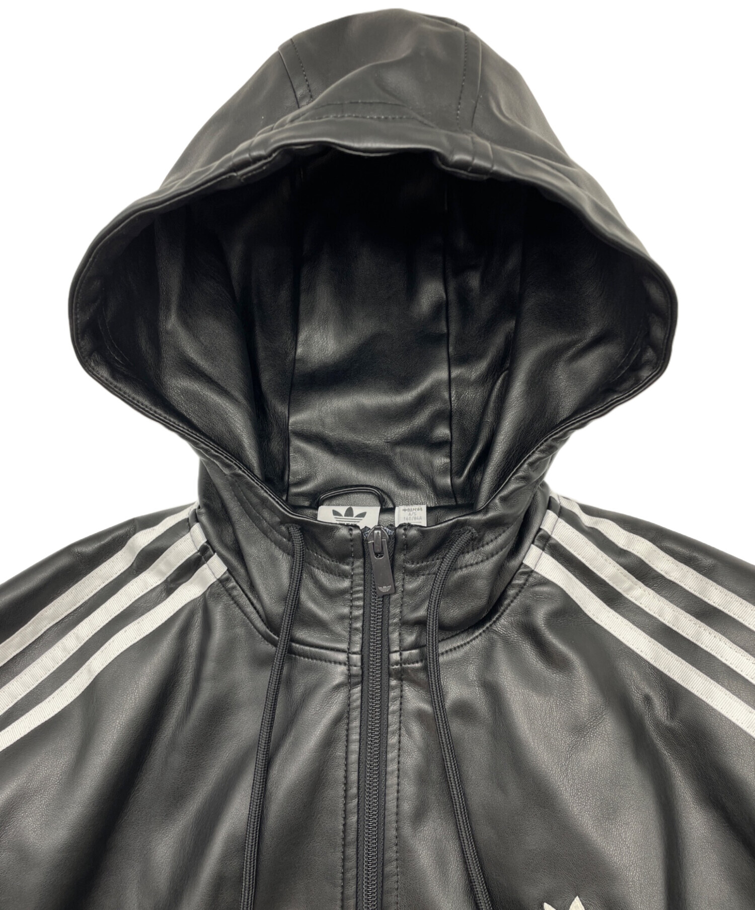  アディダス レザージャケット　Mサイズ　男女兼用 中古・古着通販】adidas (アディダス) フェイクレザージャケット