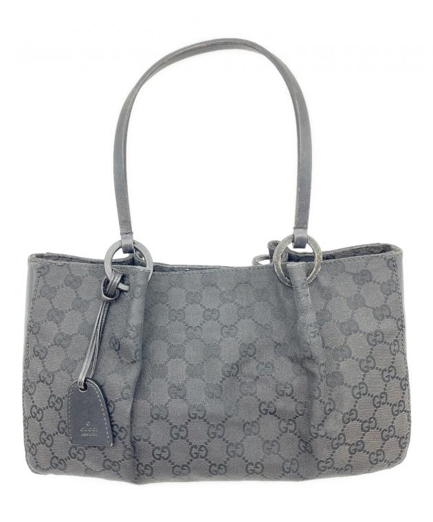 Gucci グレー ハンドバッグ キャンバス 中古・古着通販】GUCCI (グッチ) GG キャンバス ポーチ付きトート