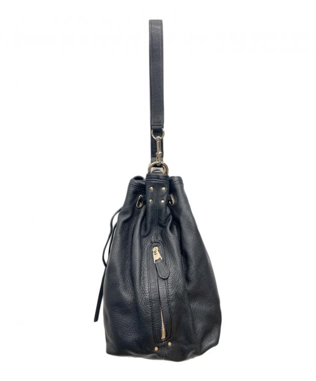中古・古着通販】COACH (コーチ) 巾着ショルダーバッグ ブラック