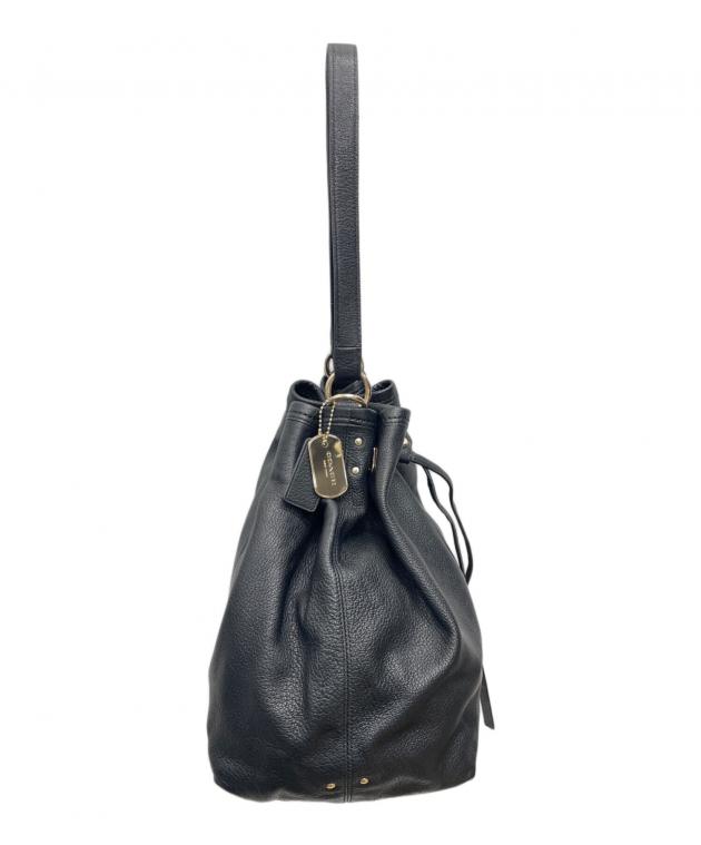 中古・古着通販】COACH (コーチ) 巾着ショルダーバッグ ブラック