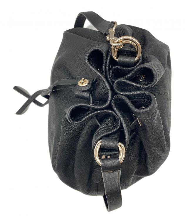 中古・古着通販】COACH (コーチ) 巾着ショルダーバッグ ブラック