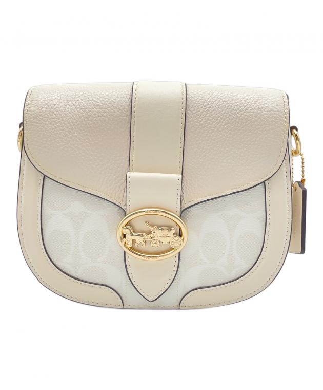 中古・古着通販】COACH (コーチ) ショルダーバッグ ベージュ×ホワイト