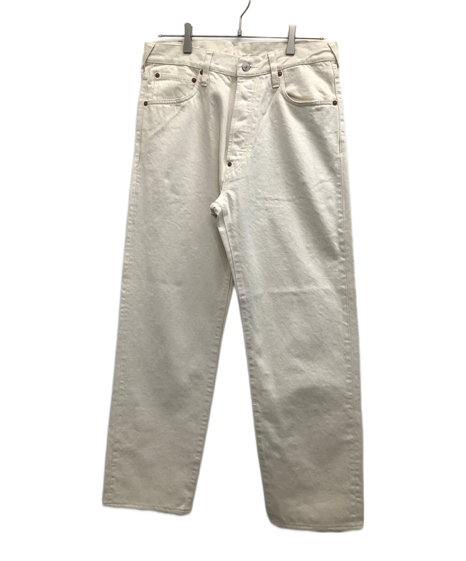 中古・古着通販】EVISU (エヴィス) デニムパンツ ホワイト サイズ:33