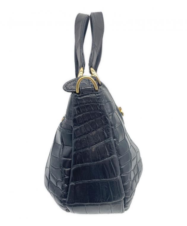 1022-123 Cocco Cristallo　クロコダイルバッグ 中古・古着通販】cocco cristallo (コッコクリスターロ) 2WAYバッグ
