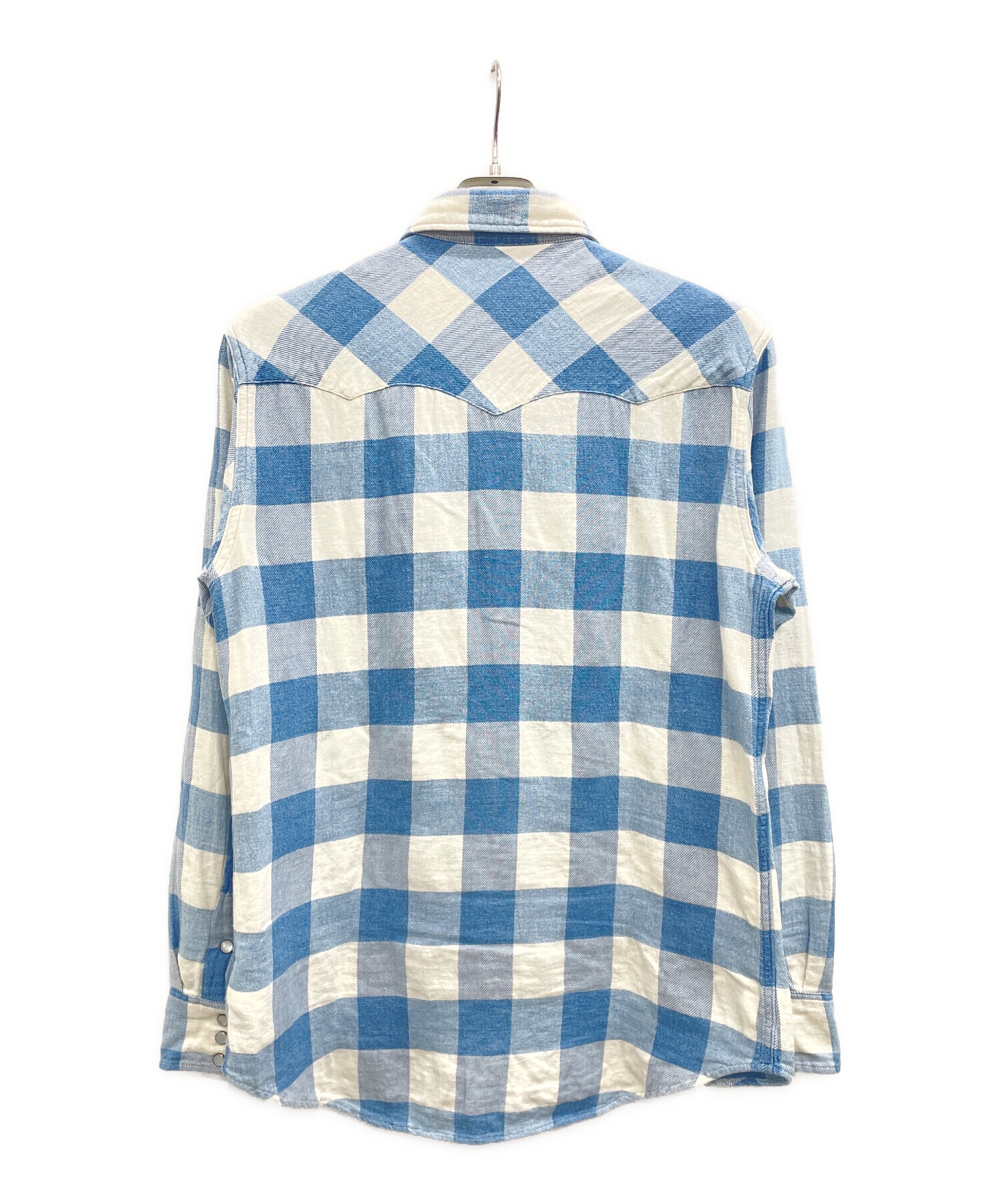 DOUBLE RRL スリムフィットチェック ツイルウエスタン シャツ 極美品