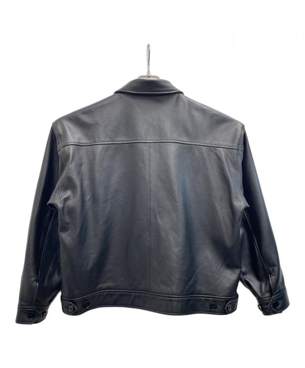 中古・古着通販】BEAMS (ビームス) ラムレザージップブルゾン ブラック