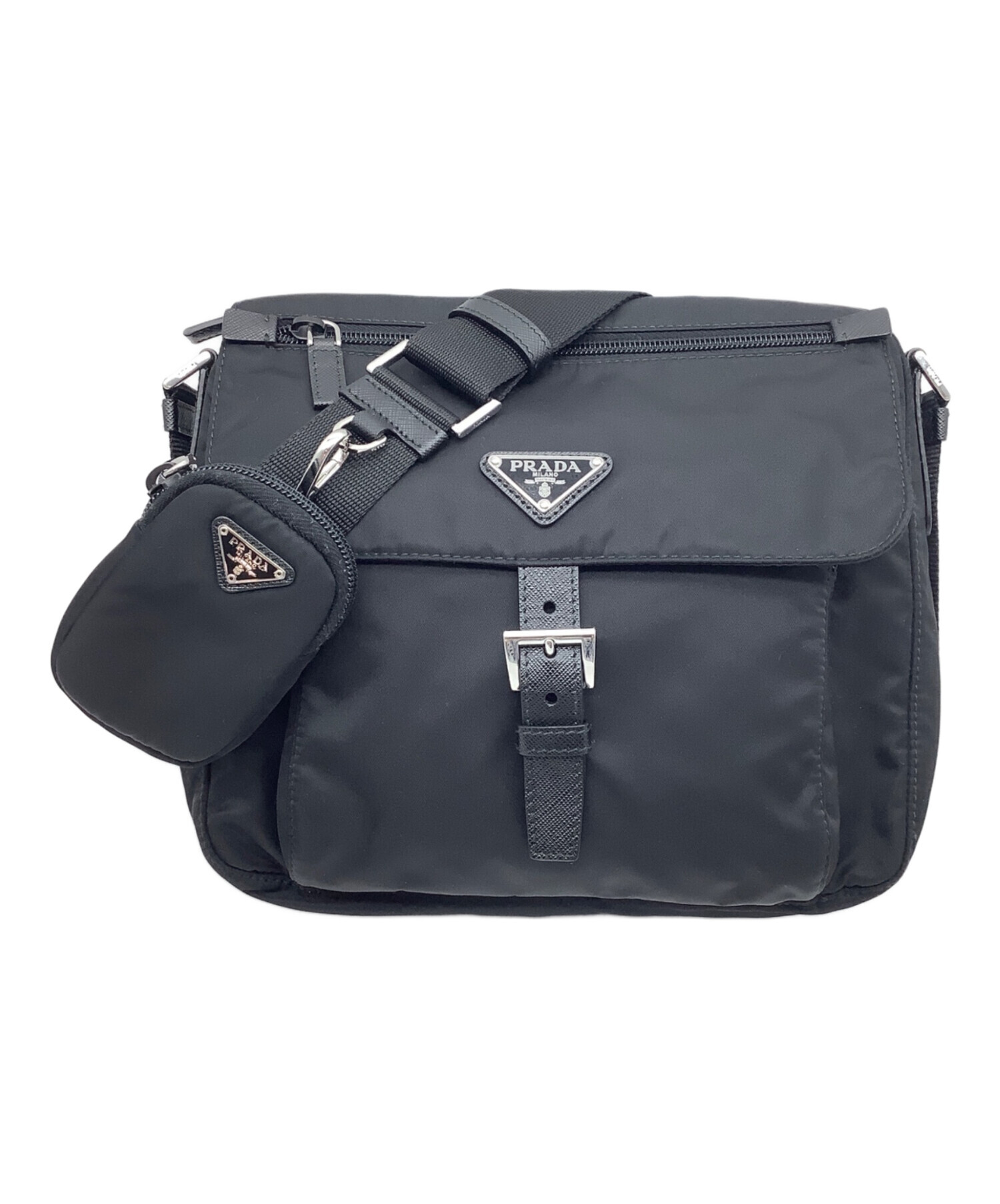 中古・古着通販】PRADA (プラダ) Re-Nylon ショルダーバッグ ブラック