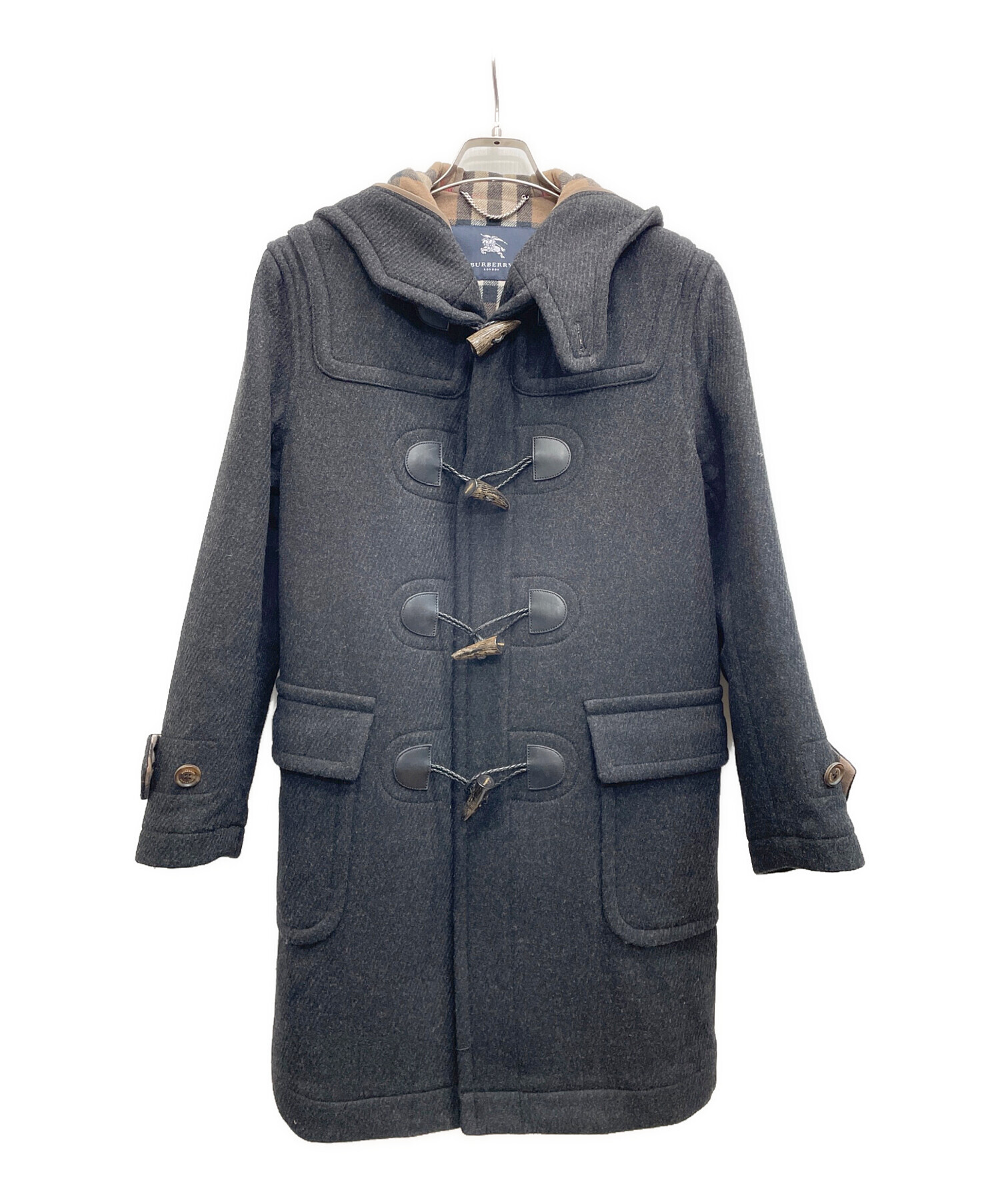 BURBERRY LONDON ダッフルコート ブラック 38 美品 バーバリーロンドンイングランド ダッフルコート メンズ SIZE 46