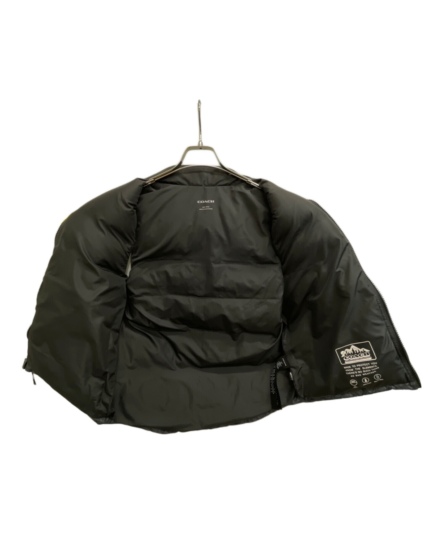 中古・古着通販】COACH (コーチ) ダウンベスト グレー×ブラック サイズ