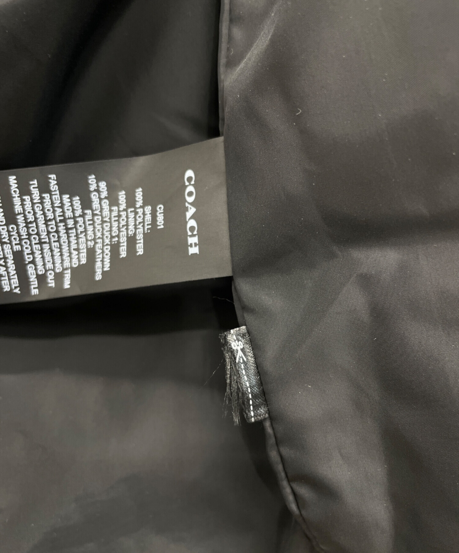 中古・古着通販】COACH (コーチ) ダウンベスト グレー×ブラック サイズ 