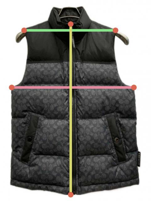 中古・古着通販】COACH (コーチ) ダウンベスト グレー×ブラック サイズ