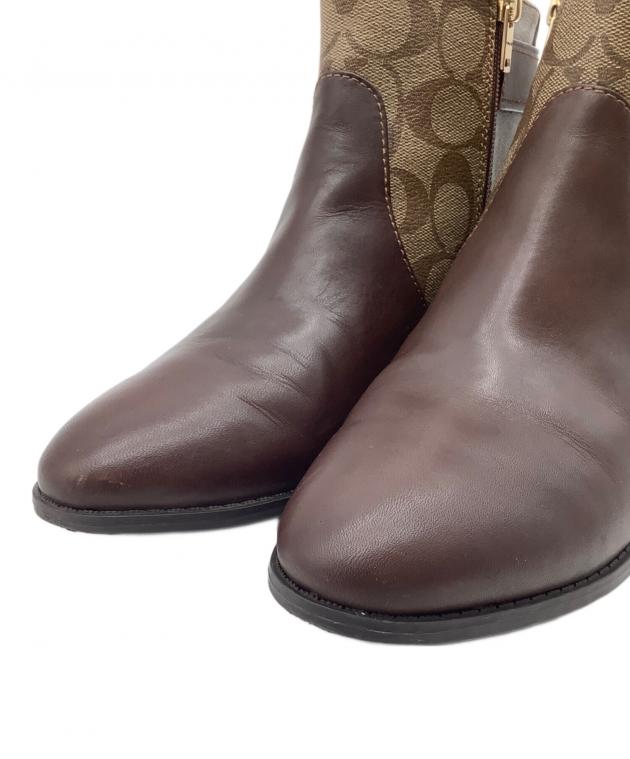 中古・古着通販】COACH (コーチ) シグネチャー ショートブーツ 中古・古着通販】COACH (コーチ) シグネチャー ショートブーツ