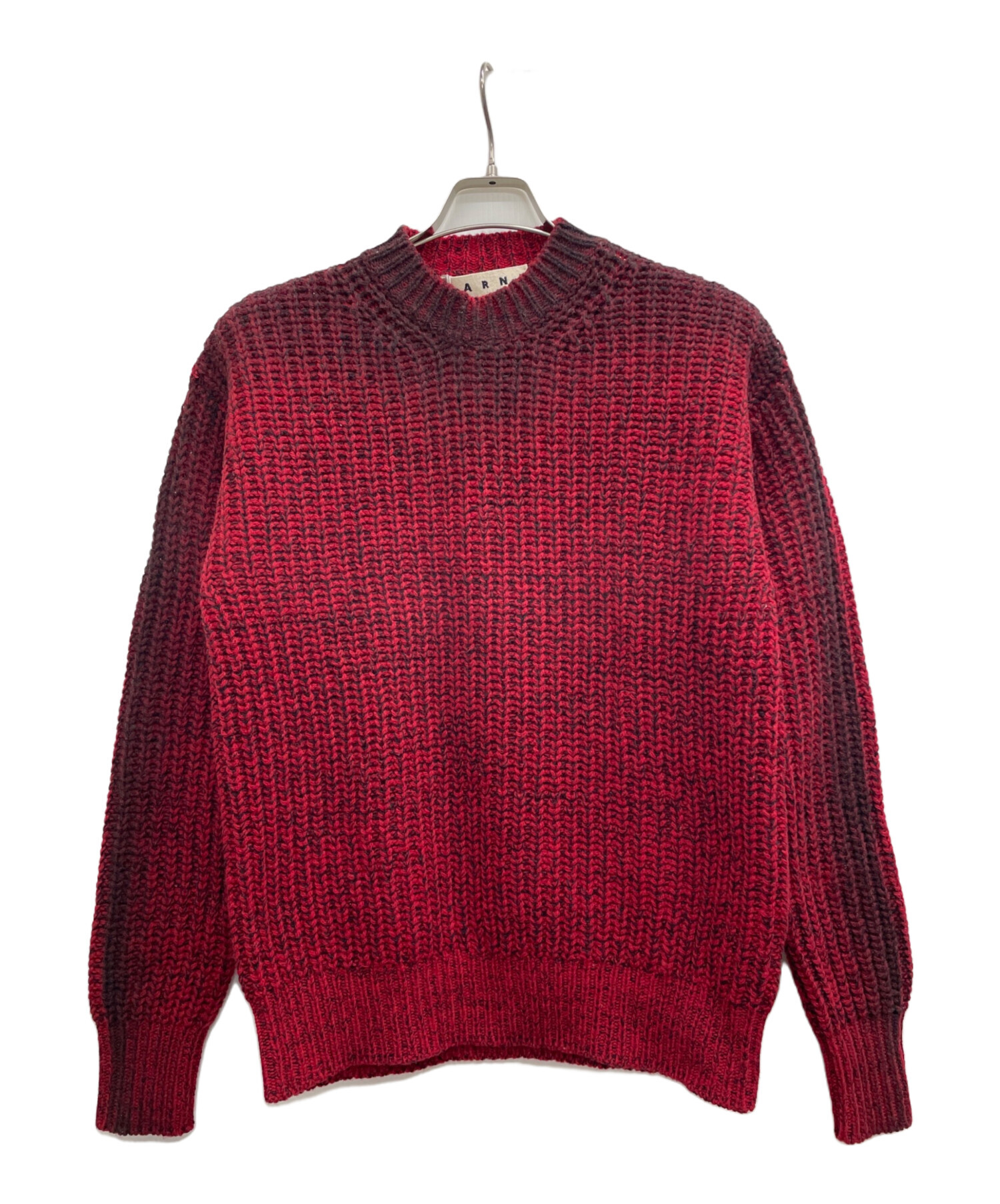 中古・古着通販】MARNI (マルニ) 厚手ニット ブラック×レッド サイズ 