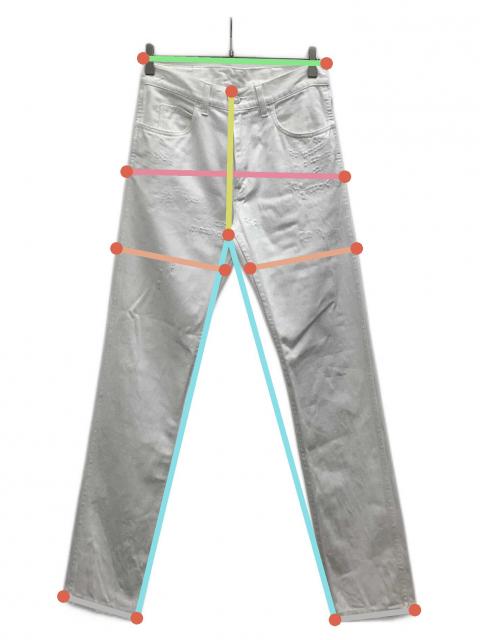 GUCCI ホワイトレース デニムパンツ 38 中古・古着通販】GUCCI (グッチ) ホワイトデニムパンツ ホワイト