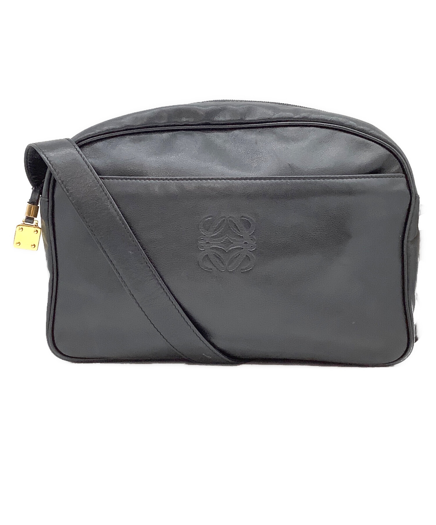 LOEWE ロエベ ショルダーバッグ - 青x白x黒等(総柄) 【古着】【中古】 中古・古着通販】LOEWE (ロエベ) ヴィンテージショルダーバッグ