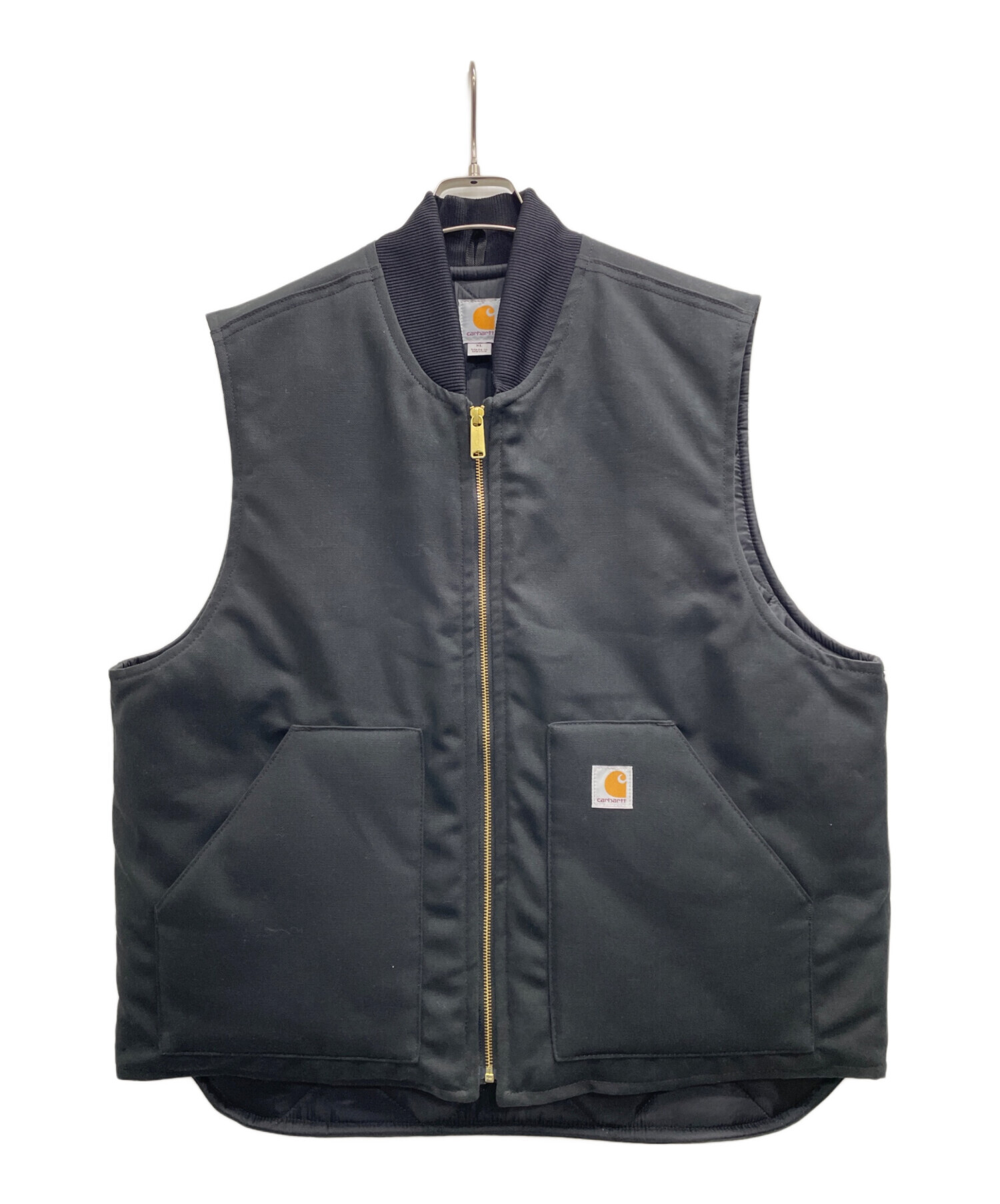 【新品未使用(タグ付)】Carhartt ブラックベストXL 中古・古着通販】CarHartt (カーハート) ダックベスト ブラック サイズ