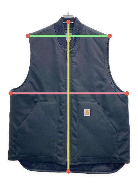 中古・古着通販】CarHartt (カーハート) ダックベスト ブラック サイズ