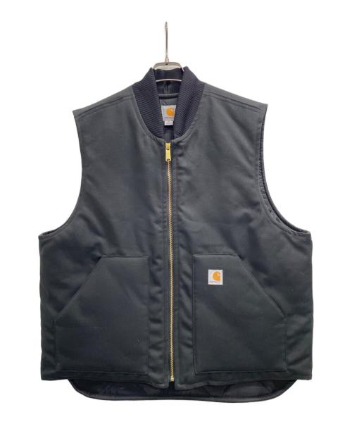 中古・古着通販】CarHartt (カーハート) ダックベスト ブラック サイズ 中古・古着通販】CarHartt (カーハート) ダックベスト ブラック サイズ