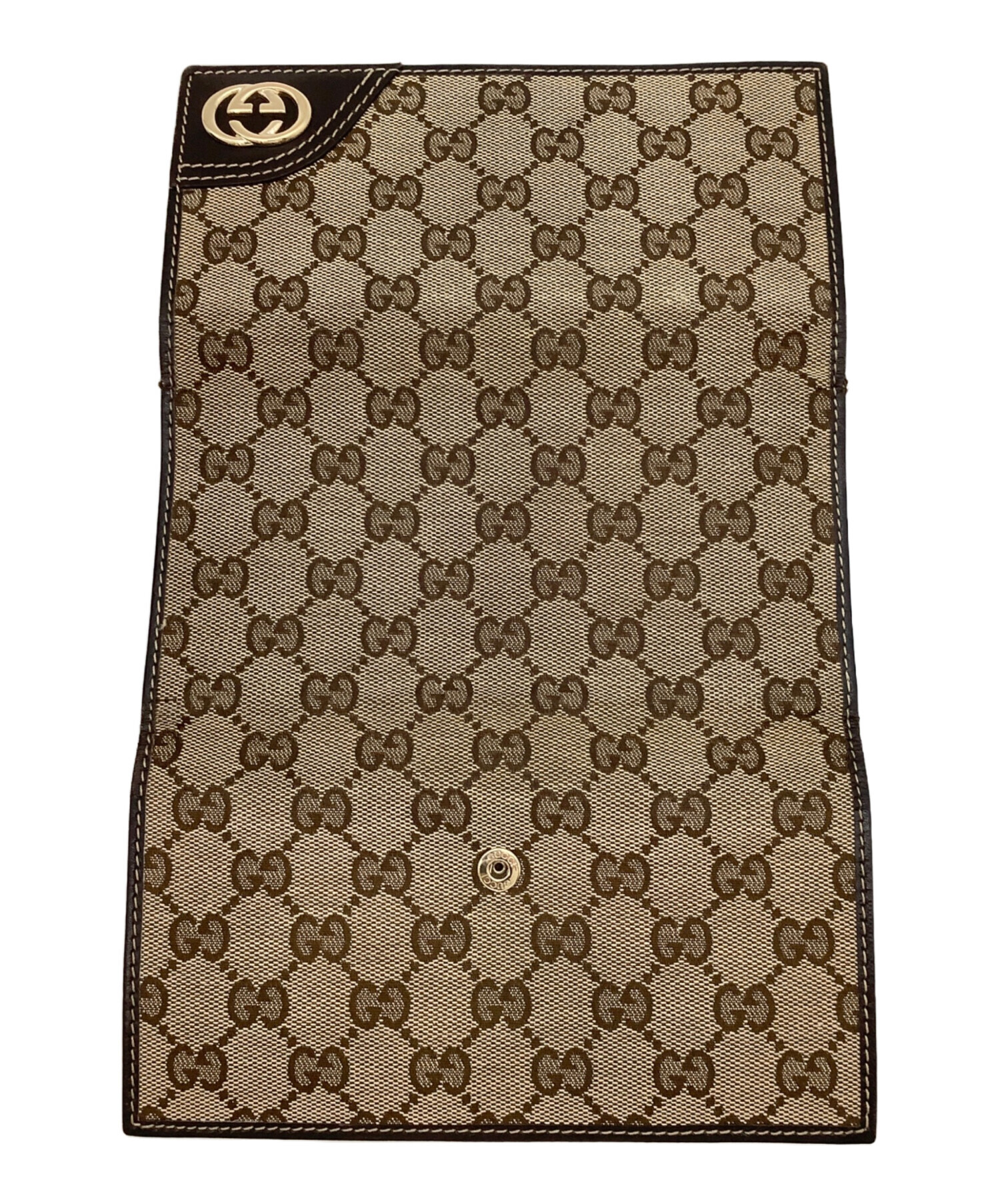 GUCCI グッチ 財布・ケース  ベージュ 【古着】【中古】【送料無料】 中古・古着通販】GUCCI (グッチ) 3つ折り財布 ベージュ｜ブランド