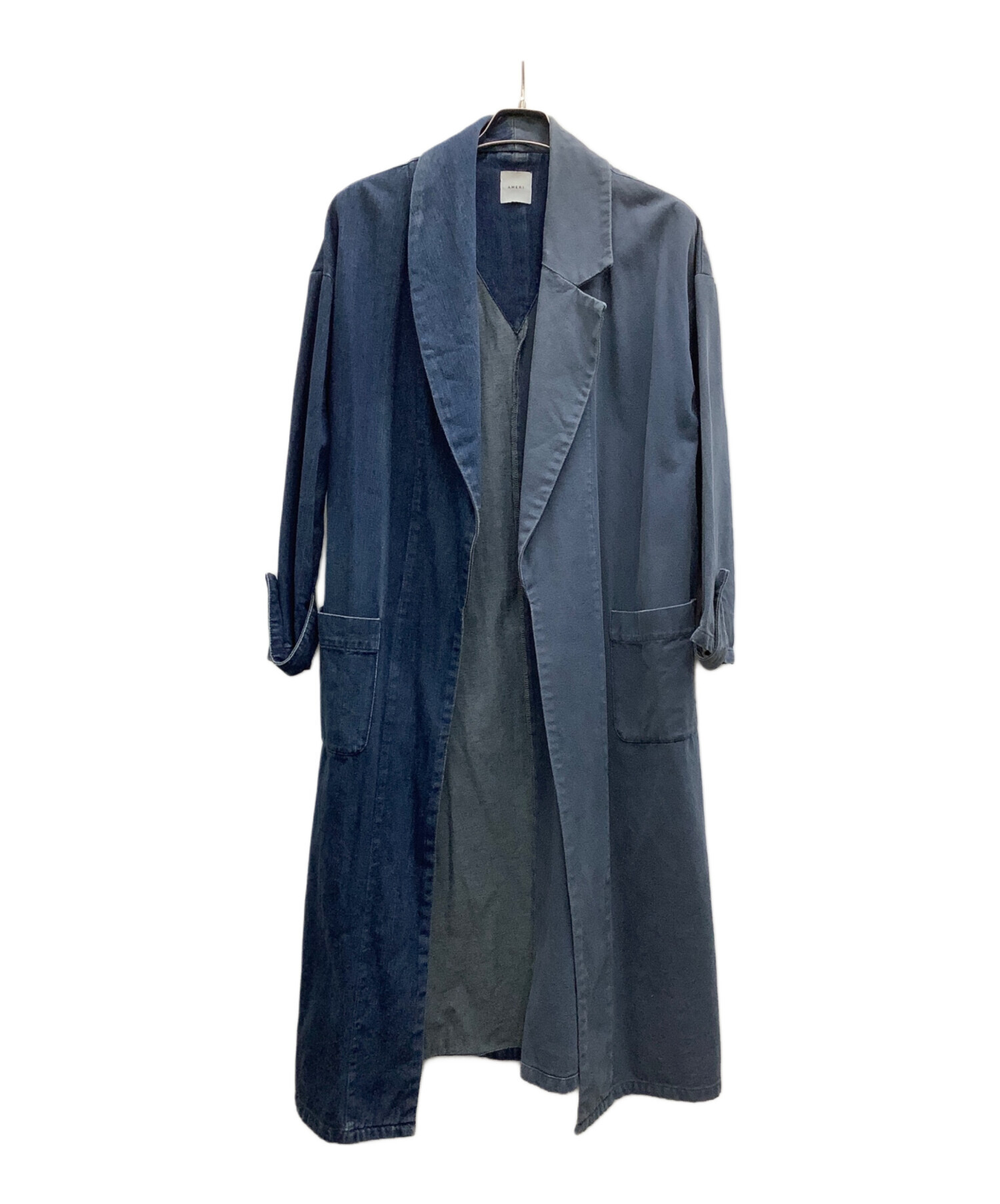 中古・古着通販】Ameri (アメリ) デニムコート ブルー サイズ:表記無し 