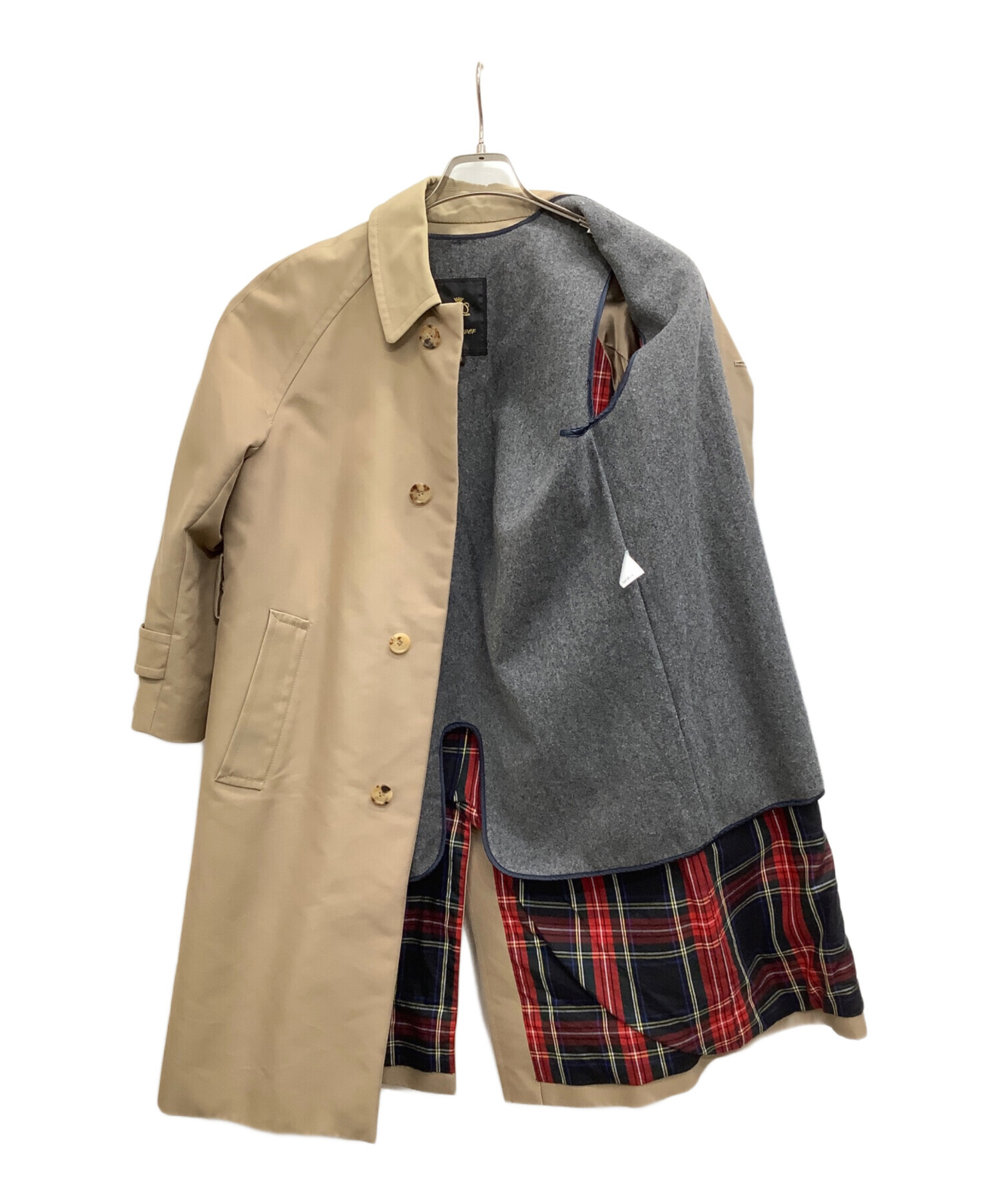 中古・古着通販】DRAWER (ドゥロワー) ライナー付コート ベージュ 中古・古着通販】DRAWER (ドゥロワー) ライナー付コート ベージュ